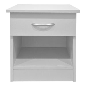 Κομοδίνο Bedy pakoworld λευκό 40x34x42εκ