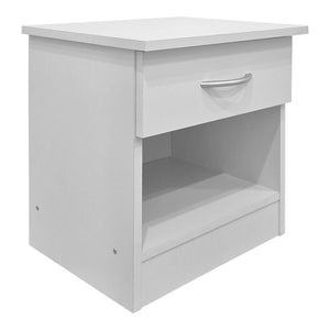 Κομοδίνο Bedy pakoworld λευκό 40x34x42εκ