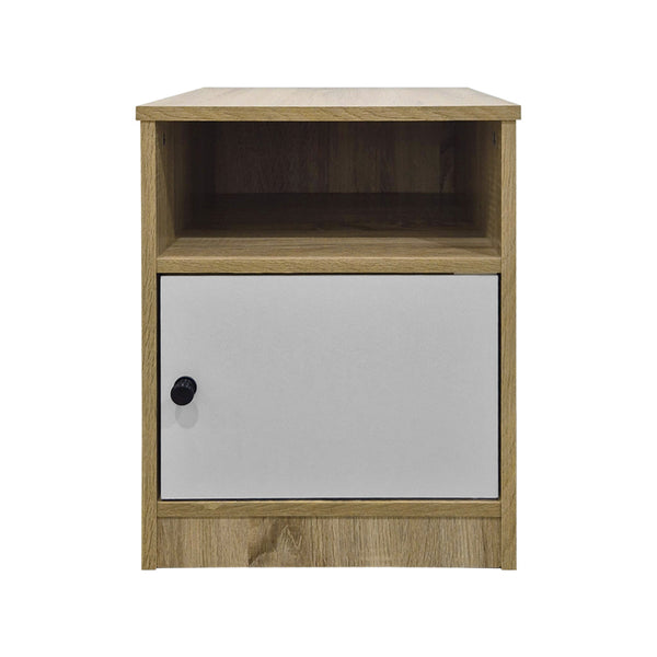 Κομοδίνο Lenea pakoworld sonoma-λευκό 40x40x50εκ