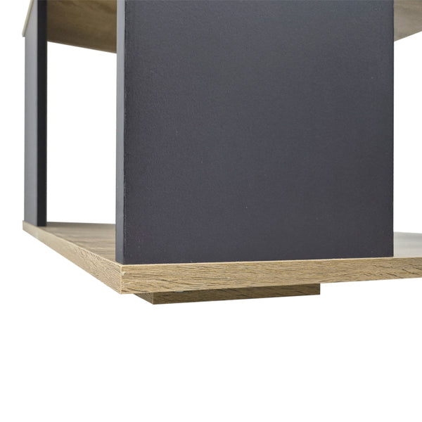 Τραπέζι σαλονιού Zelegan pakoworld sonoma-ανθρακί 60x60x39εκ