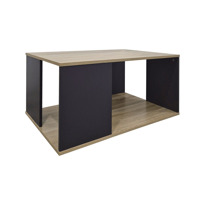 Τραπέζι σαλονιού Zelegan pakoworld sonoma-ανθρακί 90x90x44.5εκ