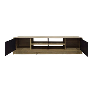 Έπιπλο τηλεόρασης Tivia pakoworld sonoma-ανθρακί 180x35x41.5εκ
