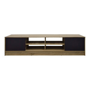 Έπιπλο τηλεόρασης Tivia pakoworld sonoma-ανθρακί 180x35x41.5εκ
