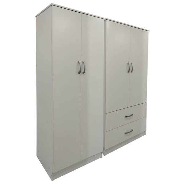 Ντουλάπα τετράφυλλη Athos pakoworld λευκή 160x42x180εκ