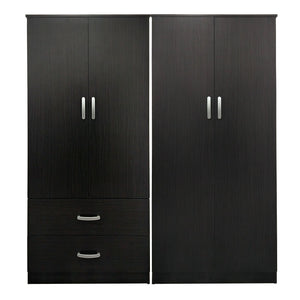 Ντουλάπα τετράφυλλη Athos pakoworld wenge 160x42x180εκ