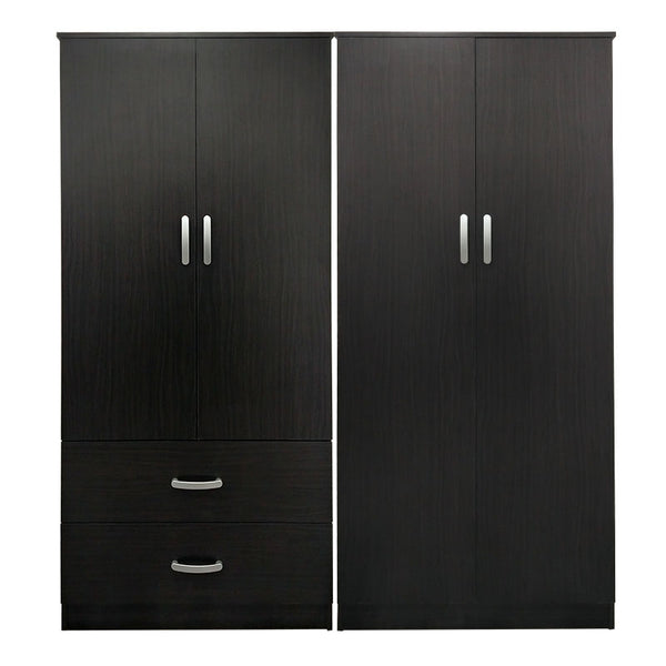 Ντουλάπα τετράφυλλη Athos pakoworld wenge 160x42x180εκ