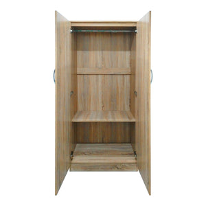 Ντουλάπα εξάφυλλη Athos Ι pakoworld sonoma 200.5x42x180εκ