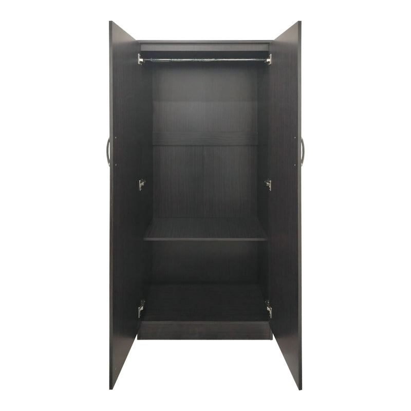 Ντουλάπα τετράφυλλη με πατάρι Athos pakoworld wenge 160x42x240εκ