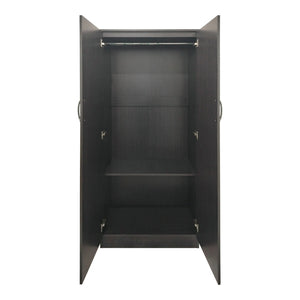 Ντουλάπα εξάφυλλη με πατάρι Athos I pakoworld wenge 240x42x240εκ