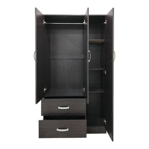 Ντουλάπα πεντάφυλλη με πατάρι Athos pakoworld wenge 170x42x240εκ