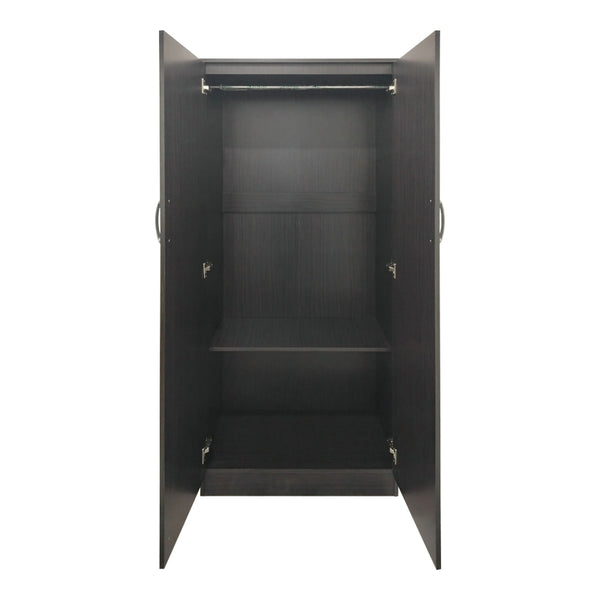 Ντουλάπα εξάφυλλη με πατάρι Athos ΙΙ pakoworld wenge 240x42x240εκ