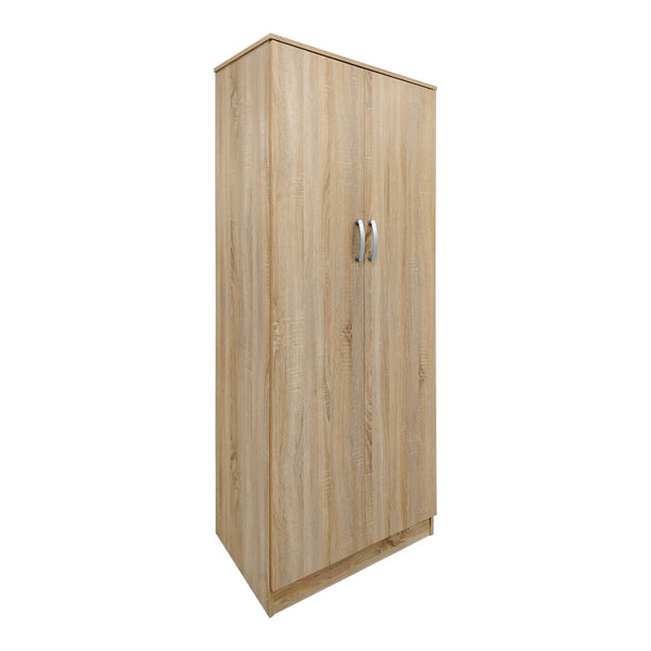 Ντουλάπα τετράφυλλη με πατάρι Athos pakoworld sonoma 160x42x240εκ