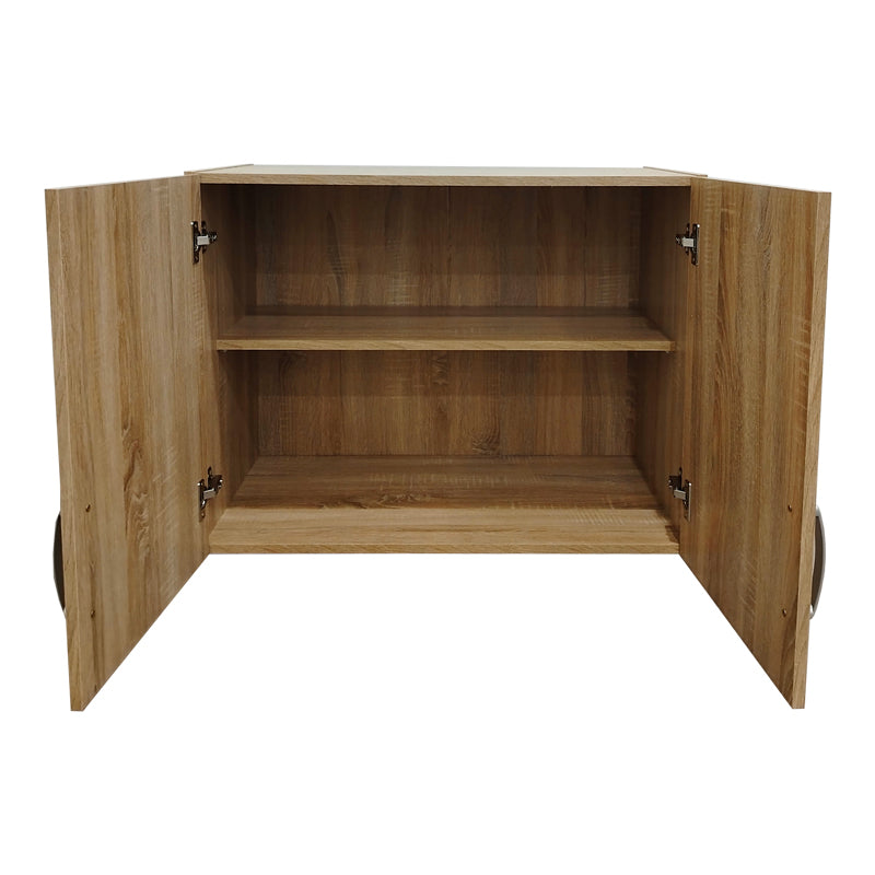 Ντουλάπα εξάφυλλη με πατάρι Athos pakoworld sonoma 240x42x240εκ