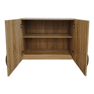 Ντουλάπα πεντάφυλλη με πατάρι Athos I pakoworld sonoma 170x42x240εκ
