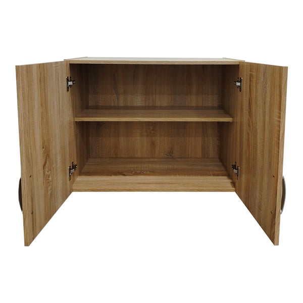 Ντουλάπα πεντάφυλλη με πατάρι Athos I pakoworld sonoma 170x42x240εκ