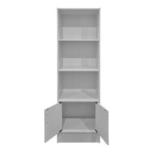 Βιβλιοθήκη Tekaro pakoworld λευκό 57x33x180εκ