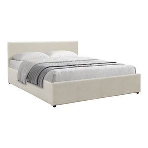 Κρεβάτι Dellia pakoworld με αποθηκευτικό χώρο ύφασμα κρεμ 150x200εκ