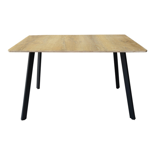 Τραπέζι Squaro pakoworld sonoma mdf με μαύρα μεταλλικά πόδια 120x70x75εκ