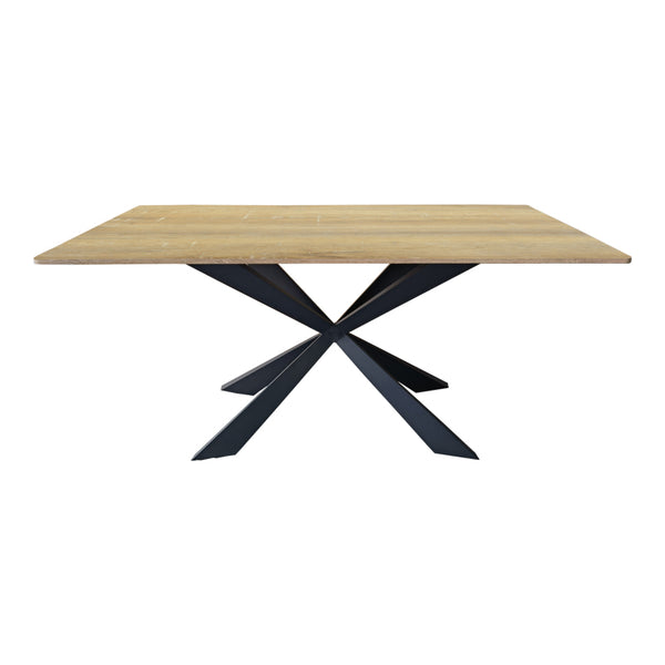 Τραπέζι Aragne pakoworld sonoma mdf με μαύρα μεταλλικά πόδια 160x90x75εκ