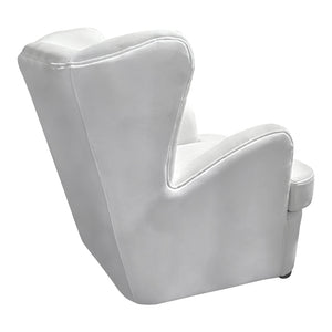 Πολυθρόνα Regalo pakoworld βελούδο σε λευκή απόχρωση 75x88x85εκ