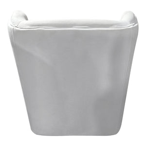 Πολυθρόνα Regalo pakoworld βελούδο σε λευκή απόχρωση 75x88x85εκ