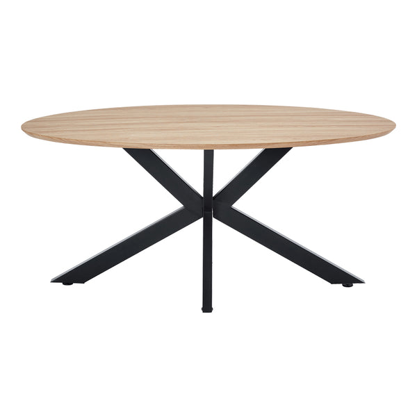 Τραπέζι Makrey pakoworld sonoma mdf- μαύρα μεταλλικά πόδια 160x90x75εκ