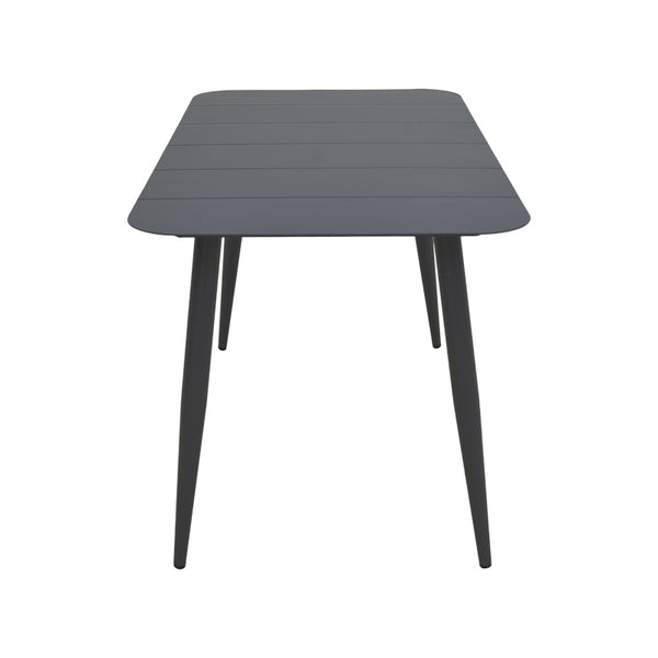Τραπέζι Vista pakoworld αλουμίνιο σε μαύρη απόχρωση 120x70x72εκ