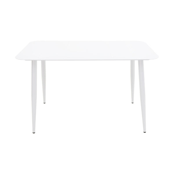 Τραπέζι Vista pakoworld αλουμίνιο σε λευκή απόχρωση 120x70x72εκ