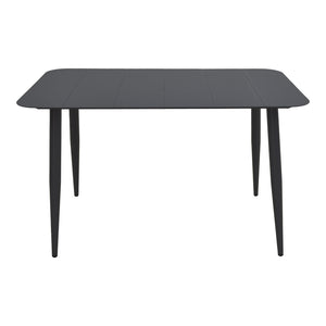 Τραπέζι Vista pakoworld αλουμίνιο σε μαύρη απόχρωση 150x80x72εκ