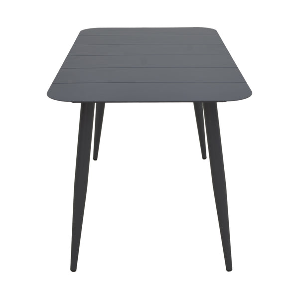 Τραπέζι Vista pakoworld αλουμίνιο σε μαύρη απόχρωση 150x80x72εκ
