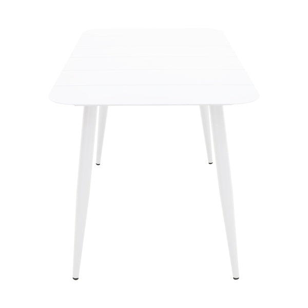 Τραπέζι Vista pakoworld αλουμίνιο σε λευκη απόχρωση 150x80x72εκ