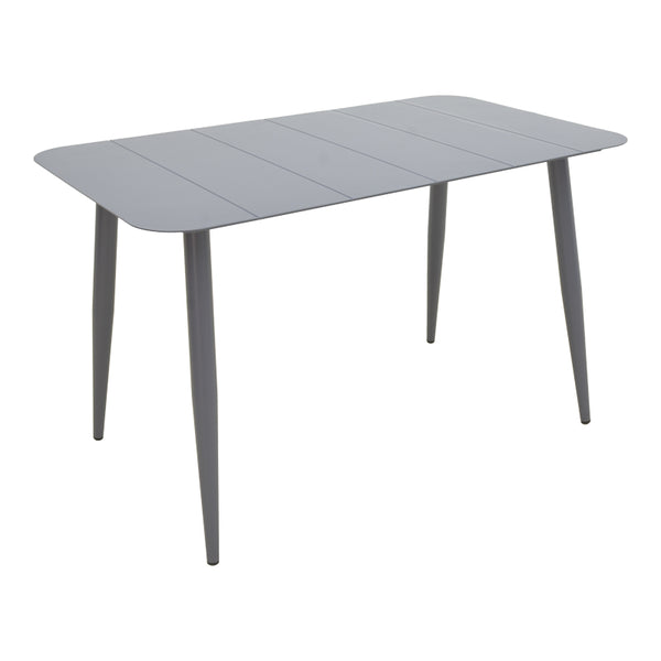 Τραπέζι Vista pakoworld αλουμίνιο σε ανθρακί απόχρωση 120x70x72εκ