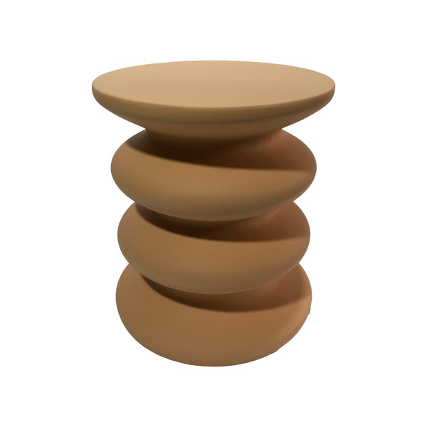 Βοηθητικό τραπέζι Jonne pakoworld MGO terracotta Φ40x46εκ