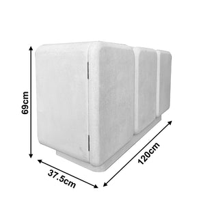 Μπουφές Kooldio pakoworld mdf λευκό 120x37.5x69εκ