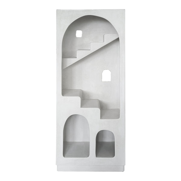 Βιβλιοθήκη-ραφιέρα Boolten pakoworld mdf λευκό 80x38x190εκ