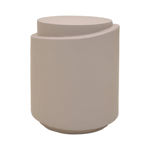 Βοηθητικό τραπέζι Fortox pakoworld MGO cappuccino Φ40x49.5εκ