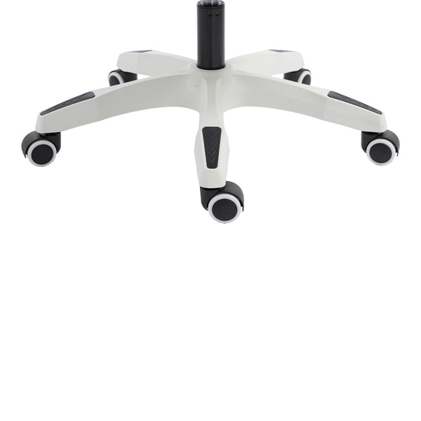 Καρέκλα γραφείου διευθυντή με υποπόδιο Meton pakoworld λευκό - mesh γκρι 48x60x118-128εκ