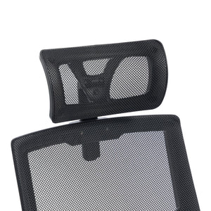 Καρέκλα γραφείου Plymot pakoworld mesh χρώμα μαύρο 48x58x112-122εκ