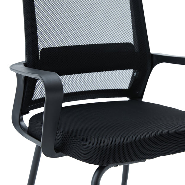 Καρέκλα επισκέπτη Palma pakoworld mesh μαύρο 46x52x94εκ