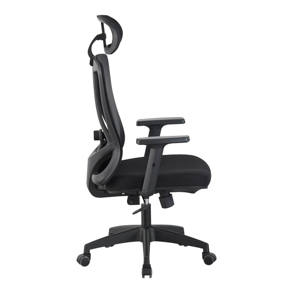 Καρέκλα γραφείου διευθυντή Magida pakoworld mesh μαύρο 58.5x66x115-125εκ