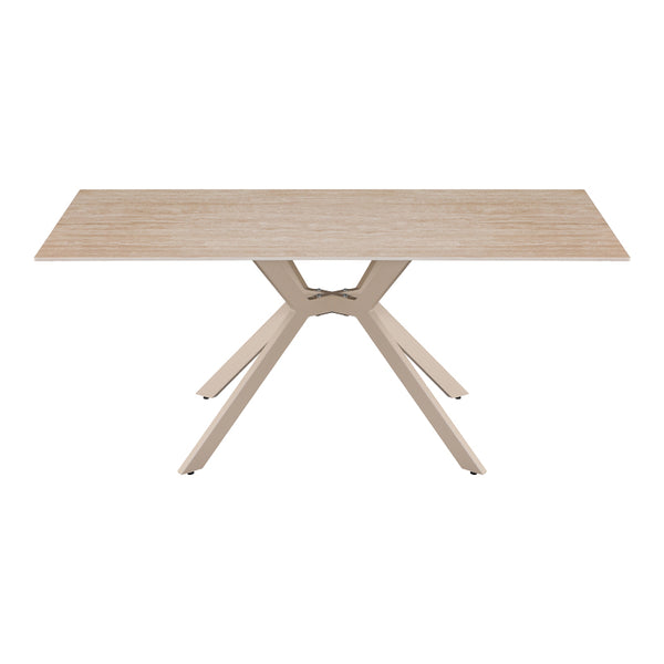 Τραπέζι Olven pakoworld sintered stone σε όψη τραβερτίνας 180x90x75εκ