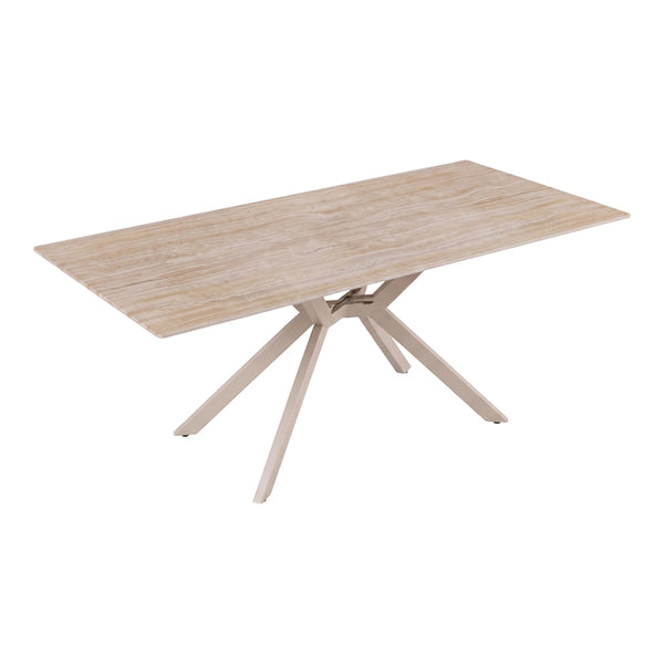 Τραπέζι Olven pakoworld sintered stone σε όψη τραβερτίνας 180x90x75εκ
