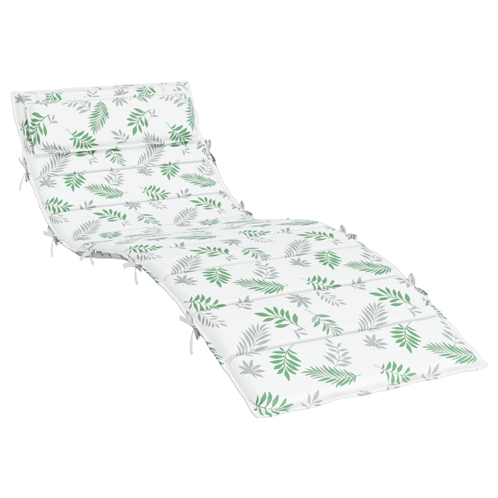 Μαξιλάρι Ξαπλώστρας Ήλιου Λευκό Και Πράσινο 178 X 60 X 4 Cm