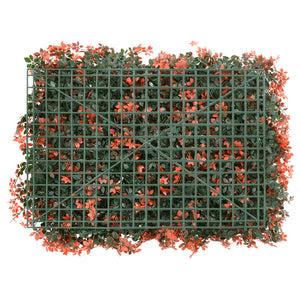   Φράχτης 24 Τεμ. Αν. Κόκκινο 40X60 Εκ. Τεχνητά Φύλλα Σφενδάμου