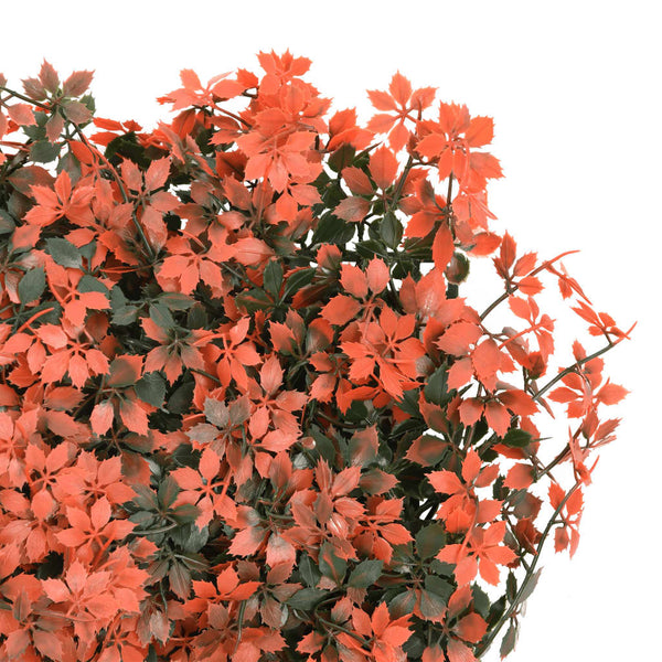   Φράχτης 24 Τεμ. Αν. Κόκκινο 40X60 Εκ. Τεχνητά Φύλλα Σφενδάμου