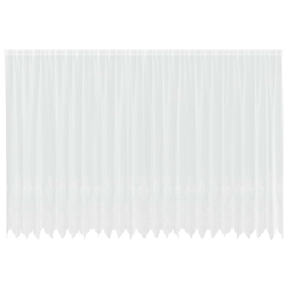 Κουρτίνα Δαντέλας Με Κουρτίνες Λευκό 245 X 600 Εκ Πολυεστέρας