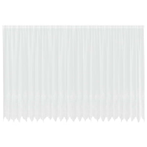 Κουρτίνα Δαντέλας Με Κουρτίνες Λευκό 245 X 600 Εκ Πολυεστέρας