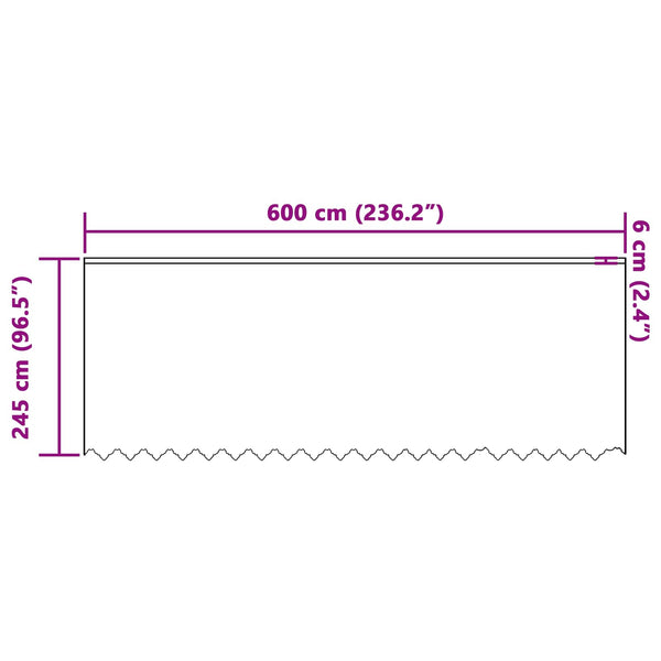 Κουρτίνα Δαντέλας Με Κουρτίνες Λευκό 245 X 600 Εκ Πολυεστέρας