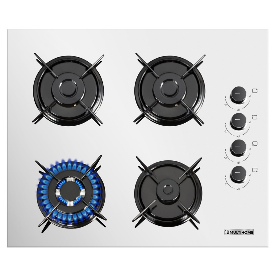 MULTIHOME MH-6108 Εστία Υγραερίου 60cm Λευκή