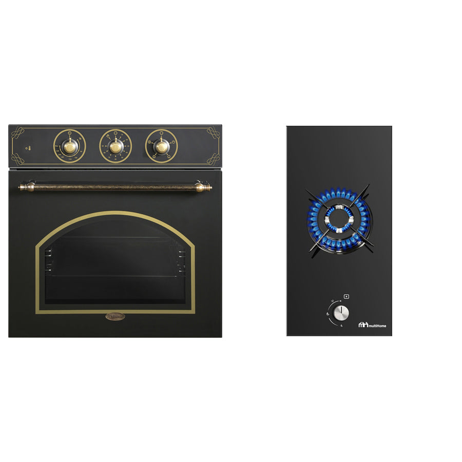 Σετ MULTIHOME B66-SF3 & MH-6142 Φούρνος Retro & Εστία Domino Υγραερίου 82167